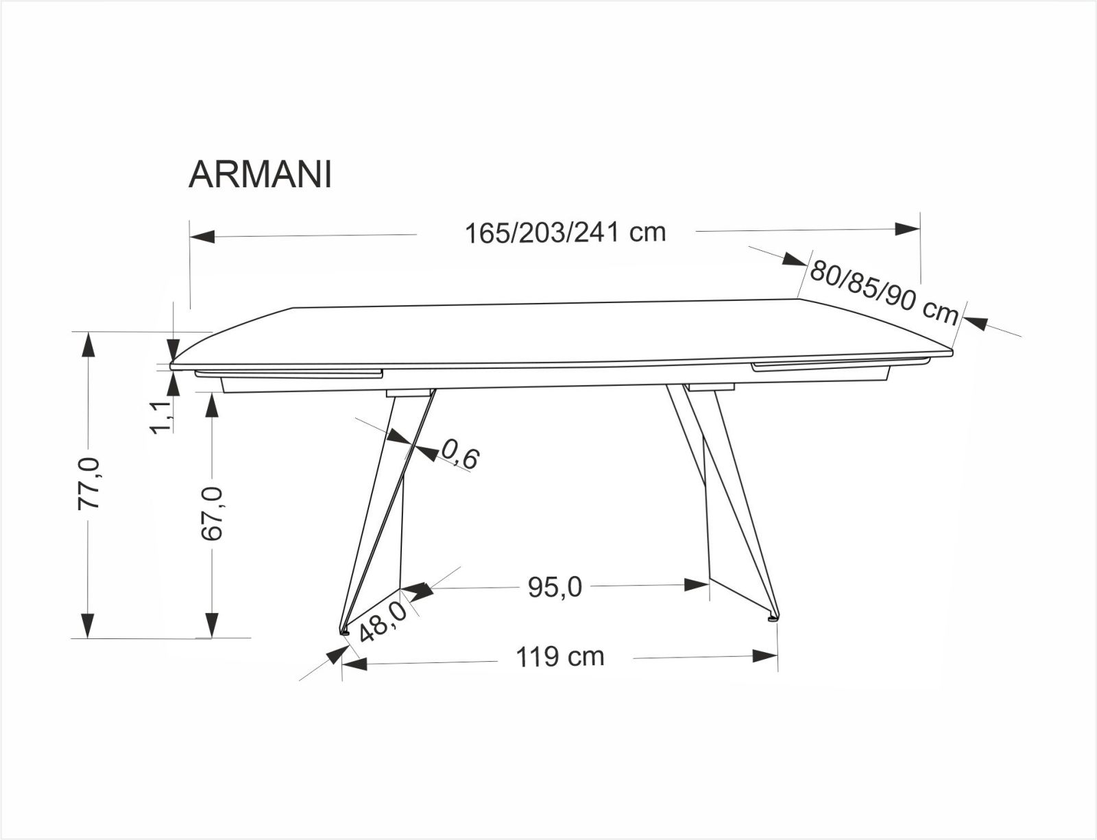 Jídelní stůl ARMANI