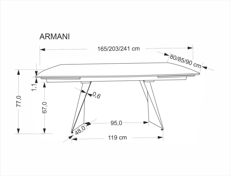 Jídelní stůl ARMANI