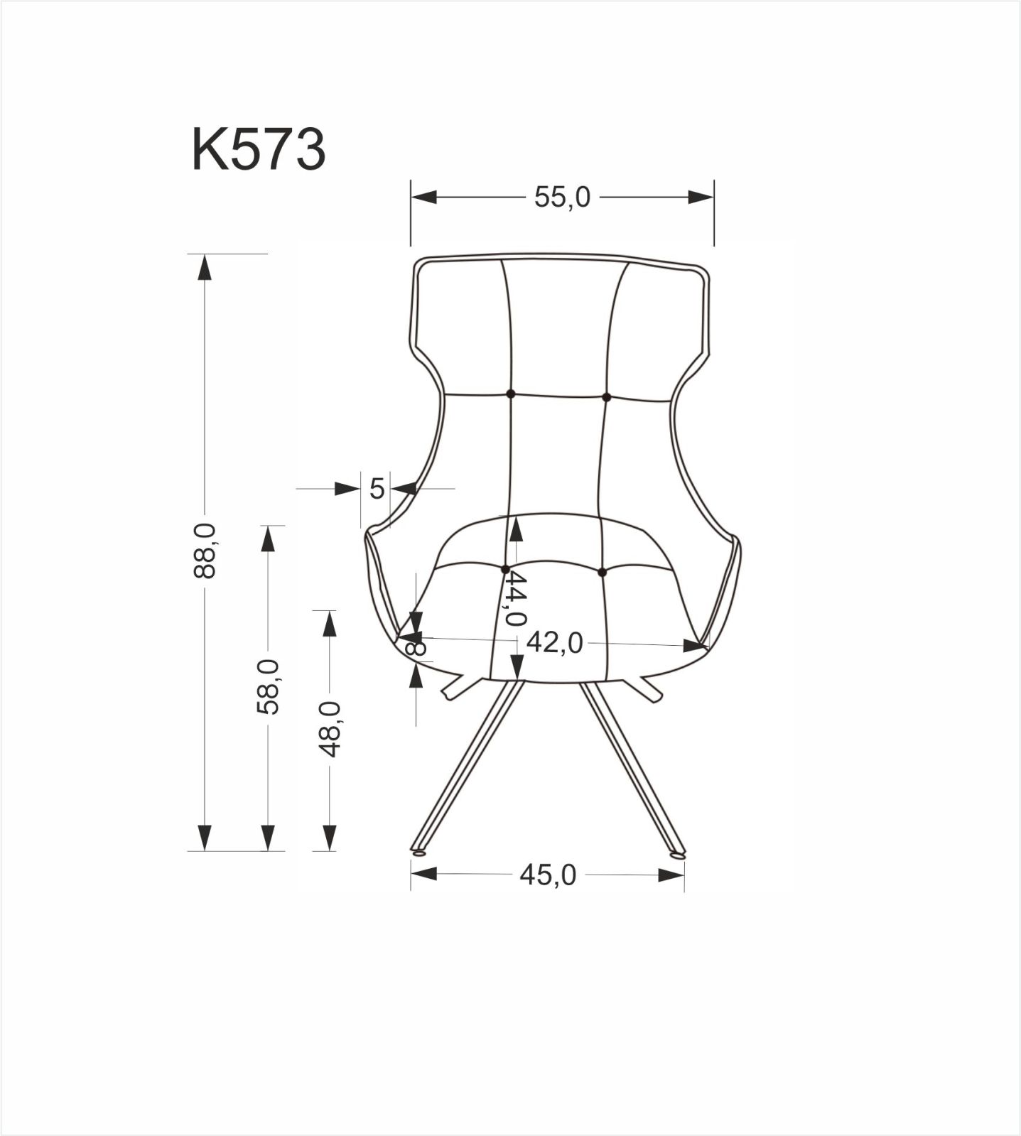Jídelní židle K573 béžová