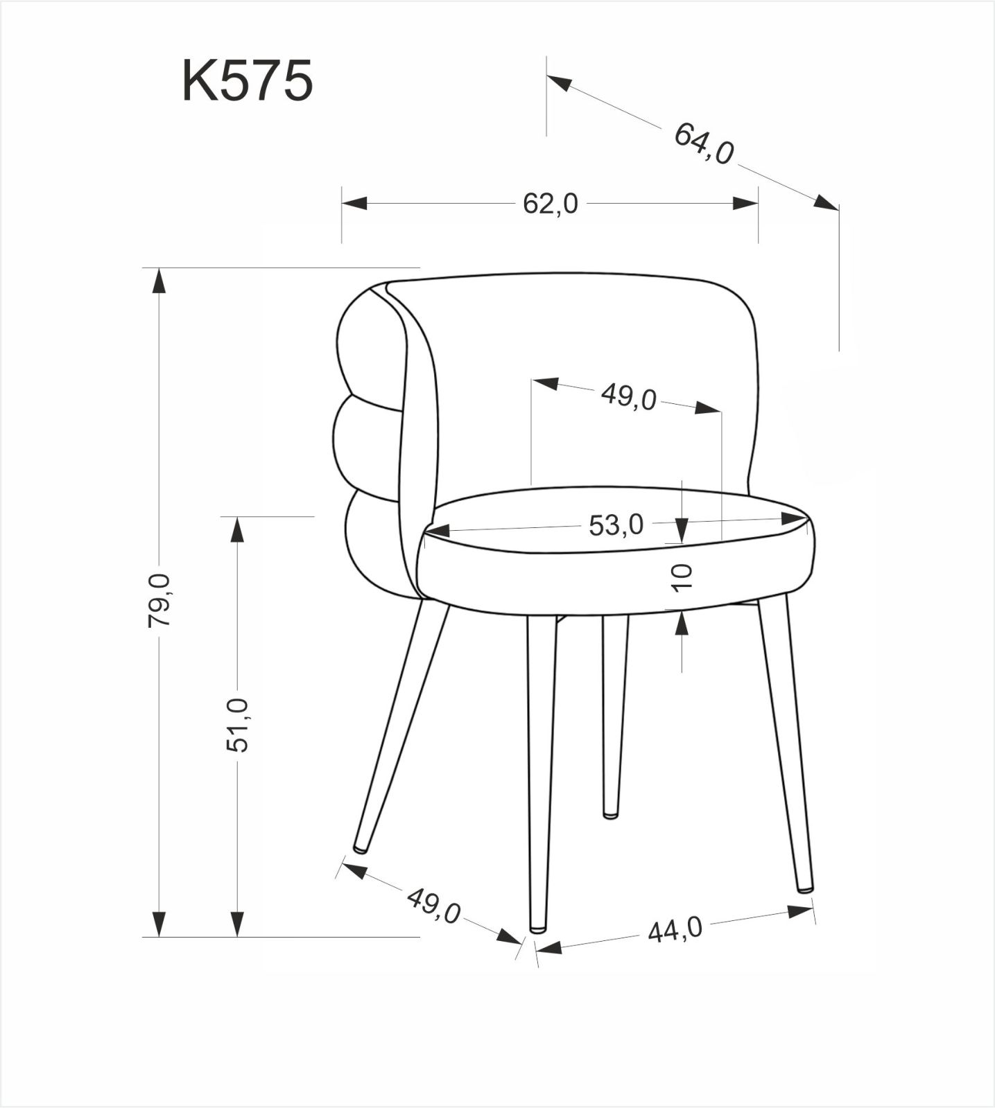 Jídelní židle K575 olivová