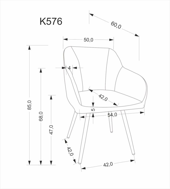 Jídelní židle K576 olivová