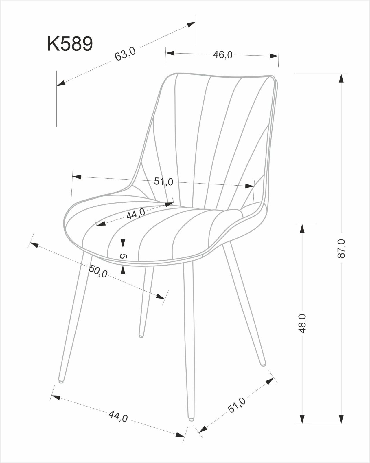 Jídelní židle K589 béžová