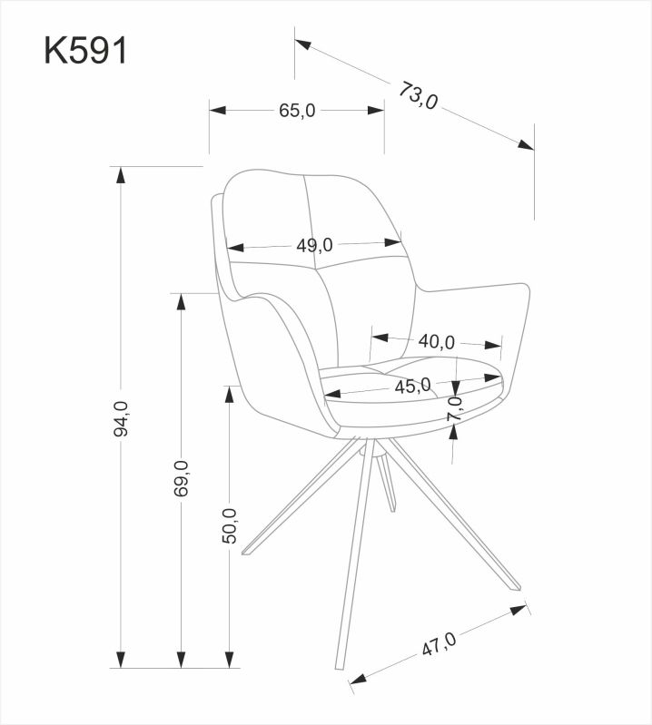 Jídelní židle K591 hnědá