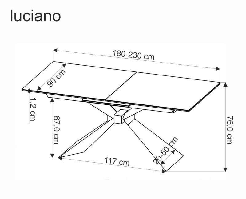 Jídelní stůl LUCIANO bílý