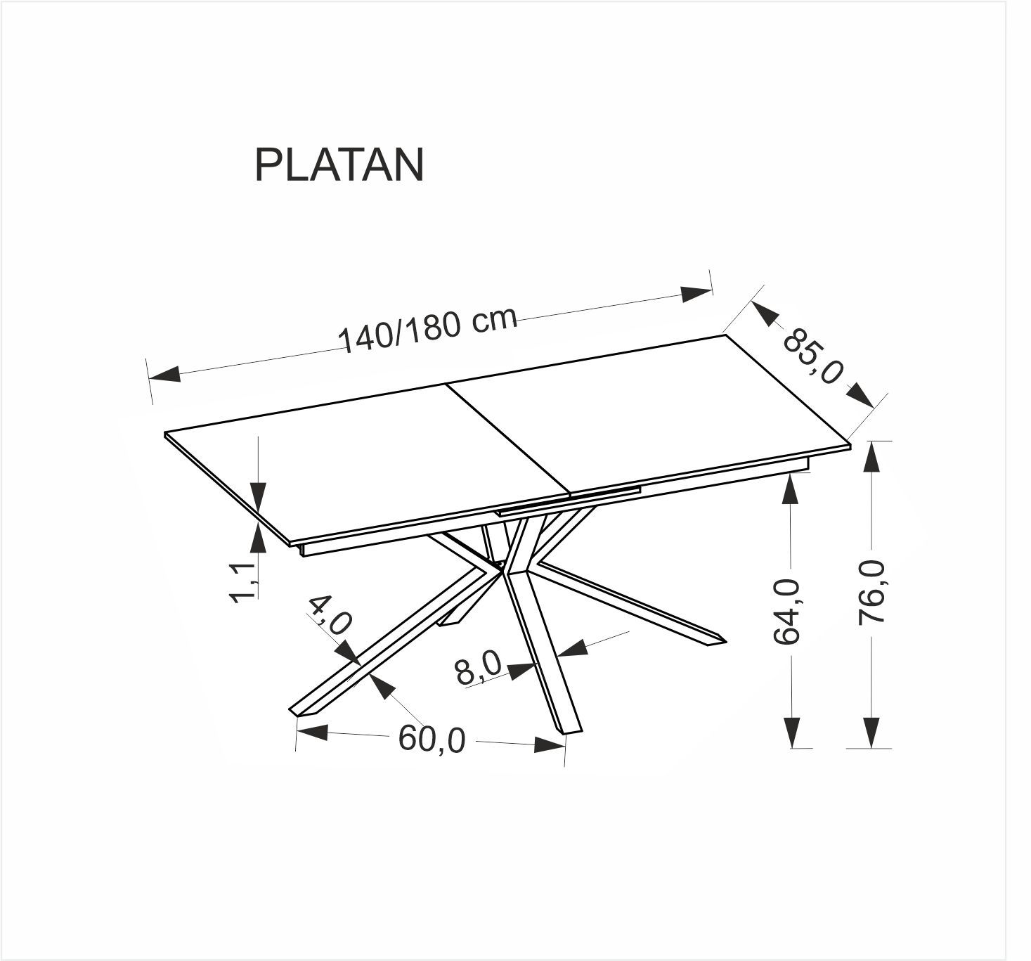 Jídelní stůl PLATAN