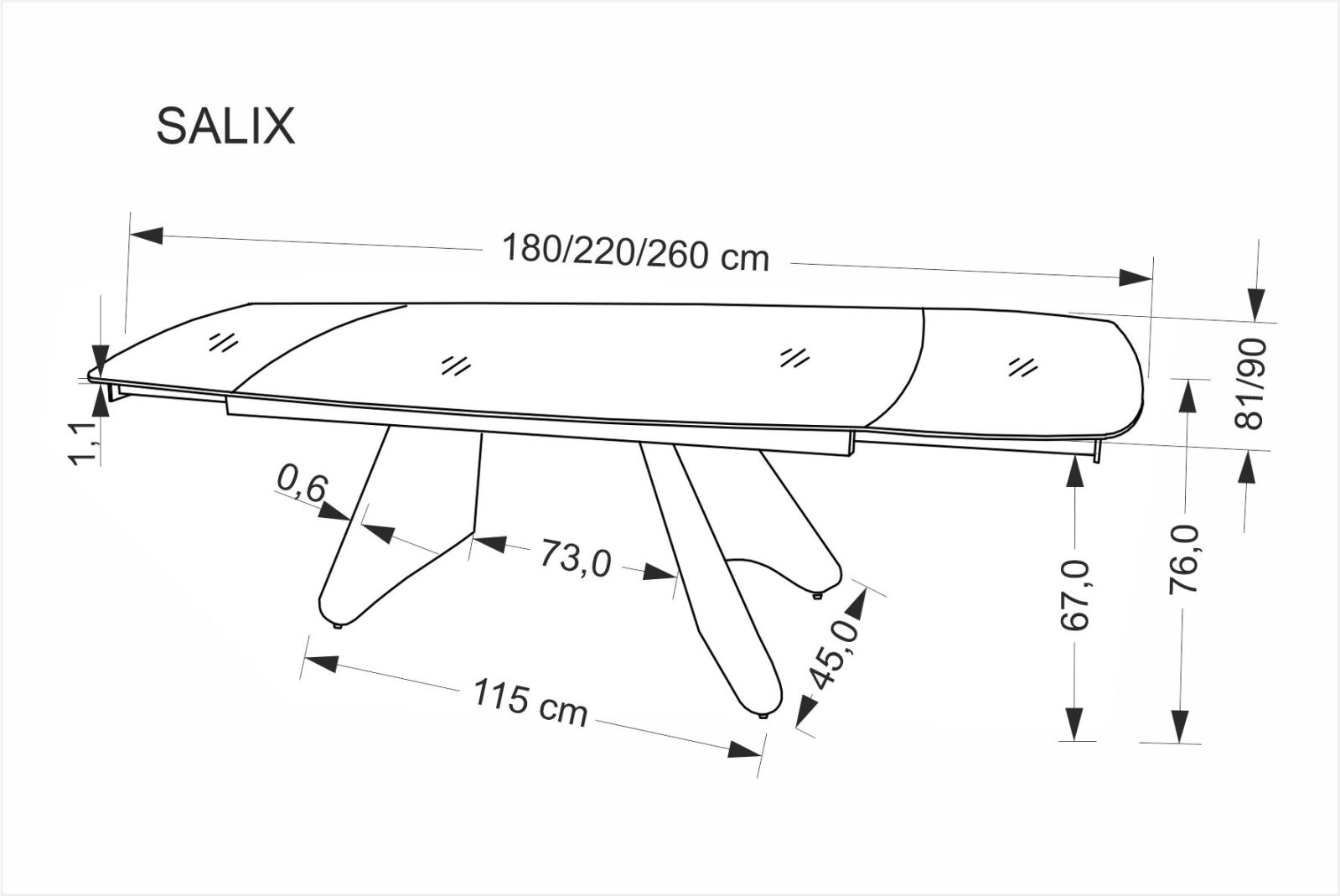 Jídelní stůl SALIX