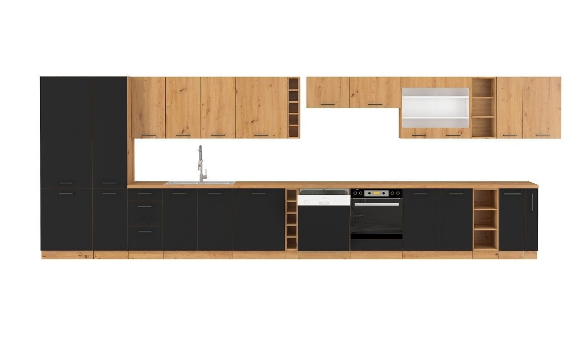 Vysoká skříň na vestavnou troubu a mikrovlnku MODERNA 60 DPM-210 2F