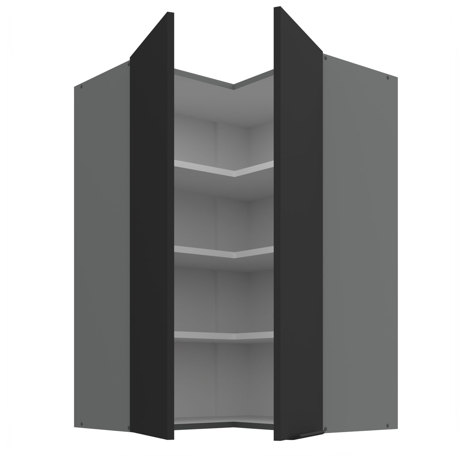 Horní rohová skříňka ARIA ANTRACIT 60x60 GN-90 2F (90°)