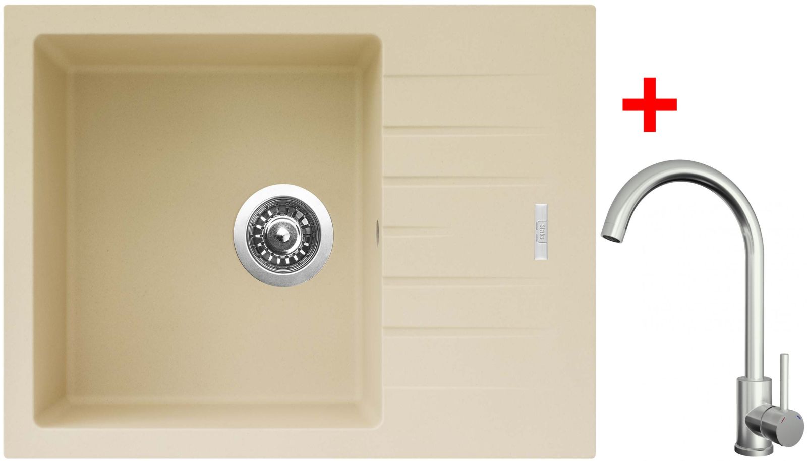 Sinks PERFECTO 650 Sahara + ARCO celonerezová