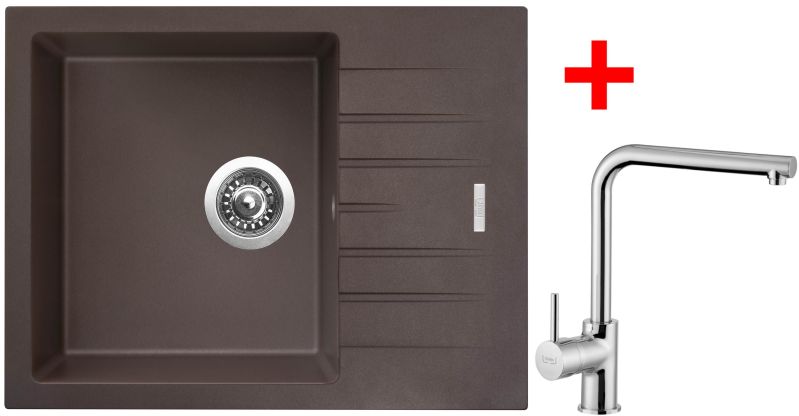Sinks PERFECTO 650 Marone + ELKA lesklá