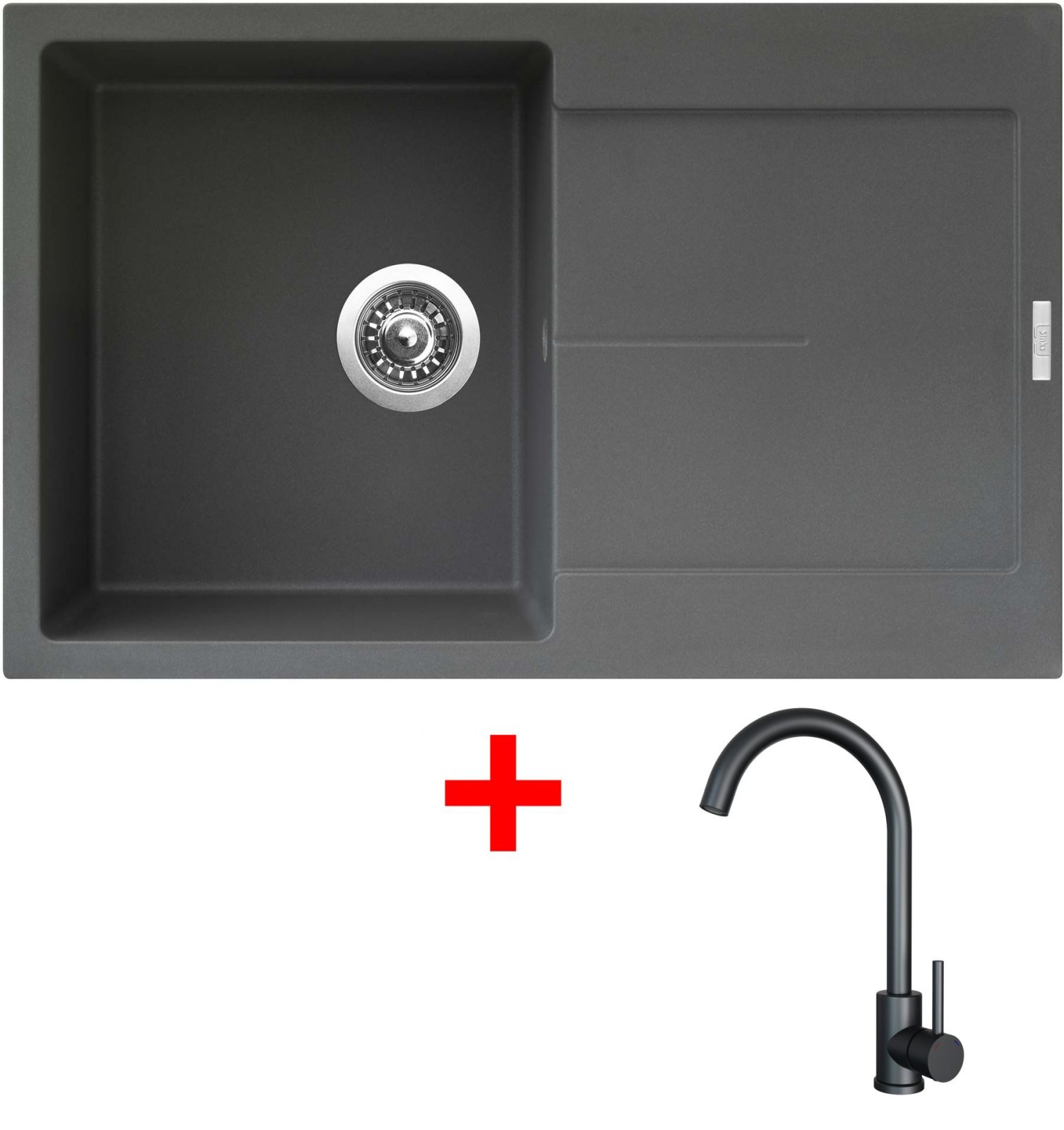Sinks ULTIMA 790 Titanium + ARCO černá matná