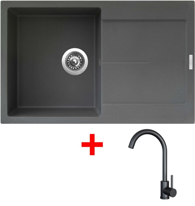 Sinks ULTIMA 790 Titanium + ARCO černá matná