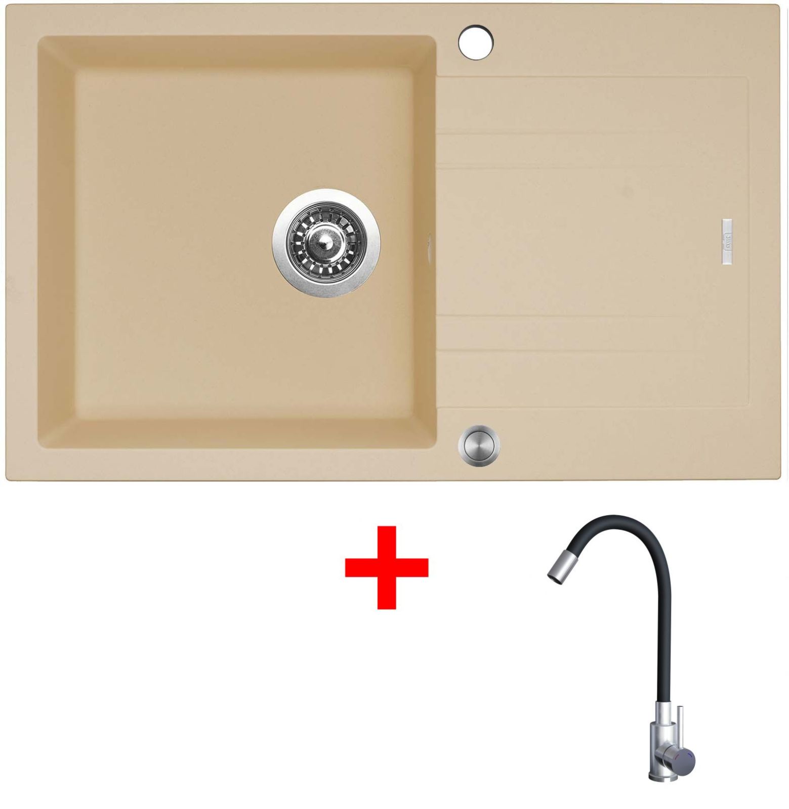 Sinks LINEA 780 XC Sahara + Elasta nerez/černá