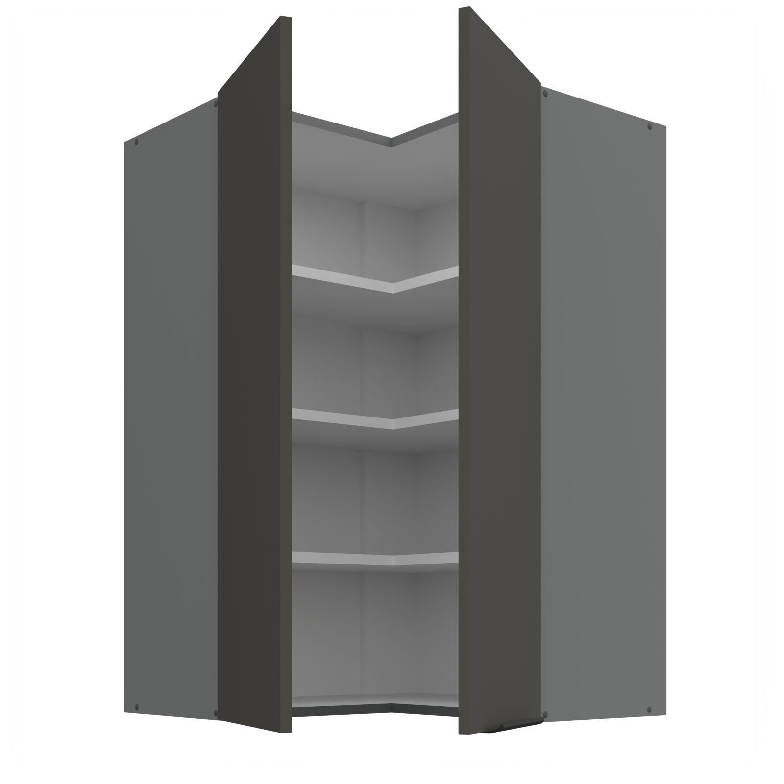 Horní rohová skříňka ARIA ANT GRAFIT 60x60 GN-90 2F (90°)
