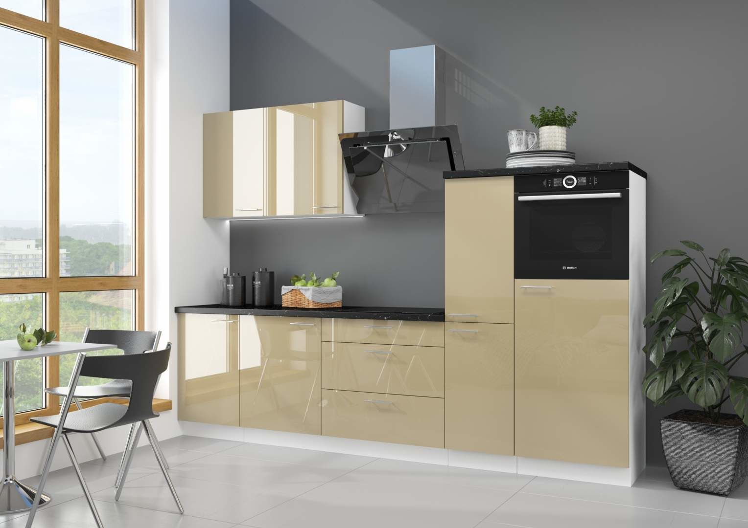 Skříň na vestavnou troubu LARA CAPPUCINO 60 DKPL-162 1F BB