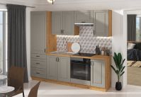 Vysoká skříň se zásuvkami STILLO SVĚTLE ŠEDÁ / ARTISAN 60 DKS-210 3S 1F
