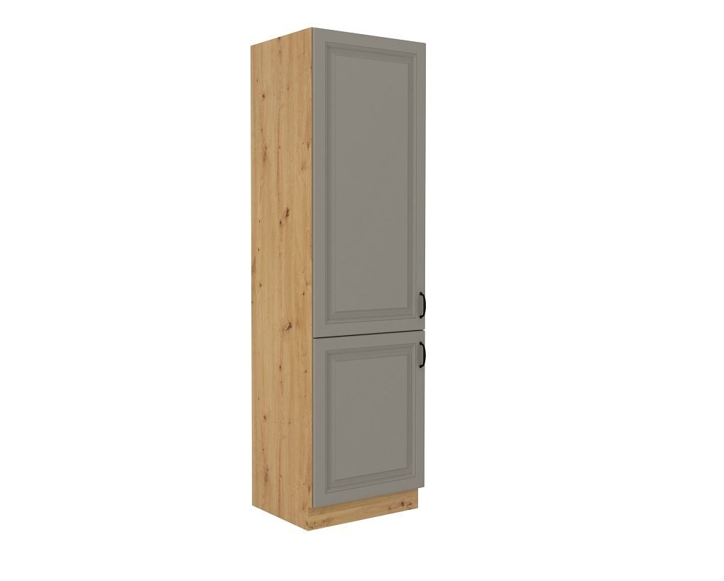 Vysoká skříň na lednici STILLO SVĚTLE ŠEDÁ / ARTISAN 60 LO-210 2F