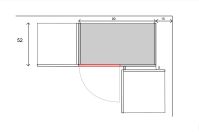 Spodní skříňka rohová LUNNA BÍLÁ / ARTISAN 105 ND 1F BB