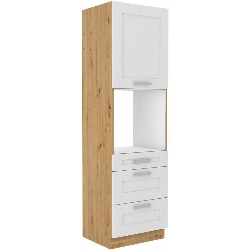 Vysoká skříň na vestavnou troubu LUNNA BÍLÁ / ARTISAN 60 DPS-210 3S 1F