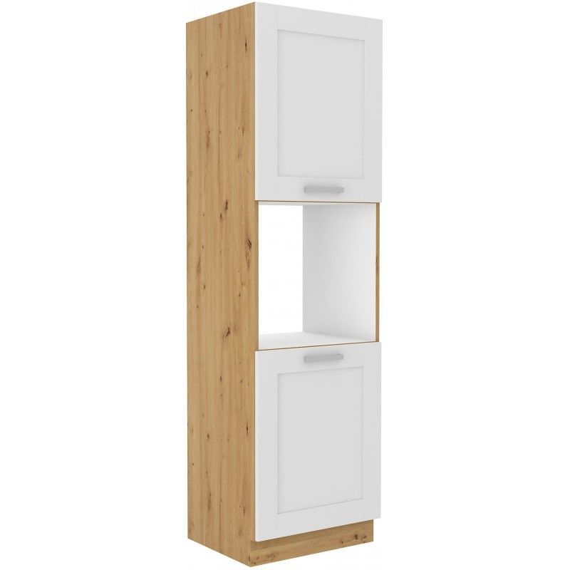 Vysoká skříň na vestavnou troubu LUNNA BÍLÁ / ARTISAN 60 DP-210 2F