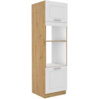 Vysoká skříň na vestavnou troubu a mikrovlnku LUNNA BÍLÁ / ARTISAN 60 DPM-210 2F