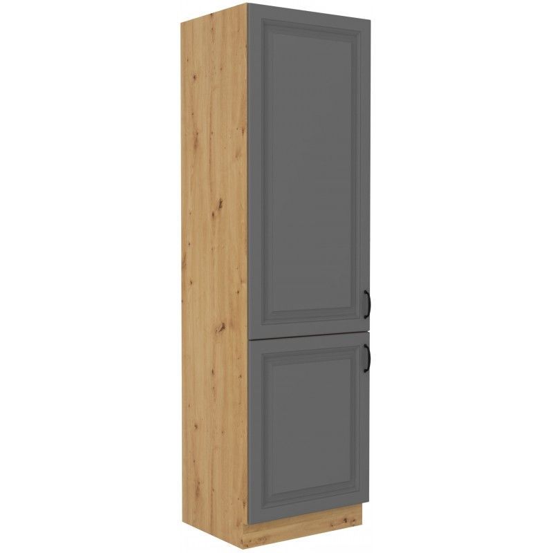 Vysoká potravinová skříň STILLO TMAVĚ ŠEDÁ / ARTISAN 60 DK-210 2F