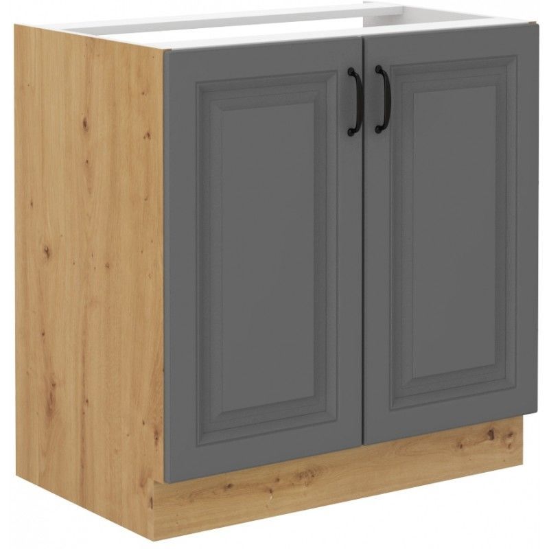 Dřezová skříňka STILLO TMAVĚ ŠEDÁ / ARTISAN 80 ZL 2F BB