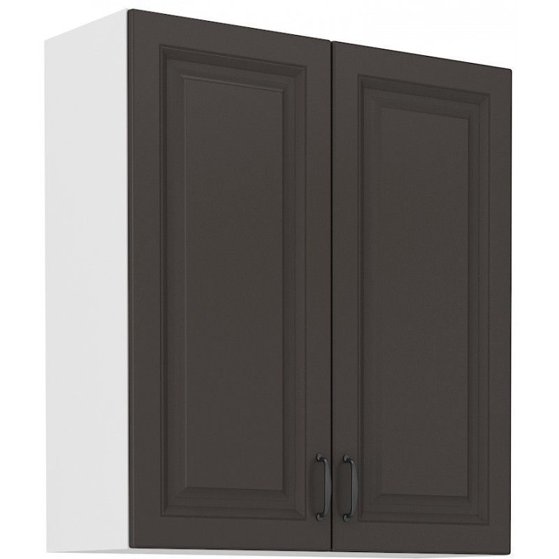 Vysoká horní skříňka STILLO GRAPHITE / BÍLÁ 80 G-90 2F