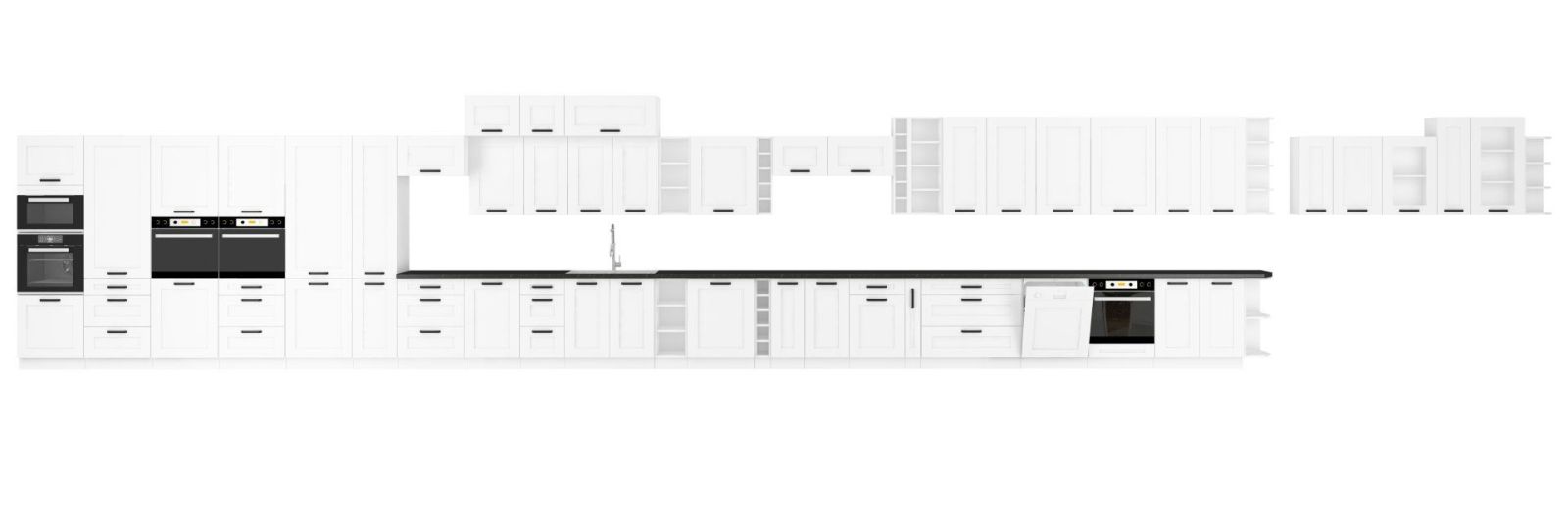 Vysoká skříň na vestavnou troubu LUNNA BÍLÁ 60 DPS-210 3S 1F