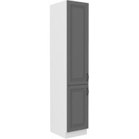 Vysoká potravinová skříň STILLO TMAVĚ ŠEDÁ / BÍLÁ 40 DK-210 2F