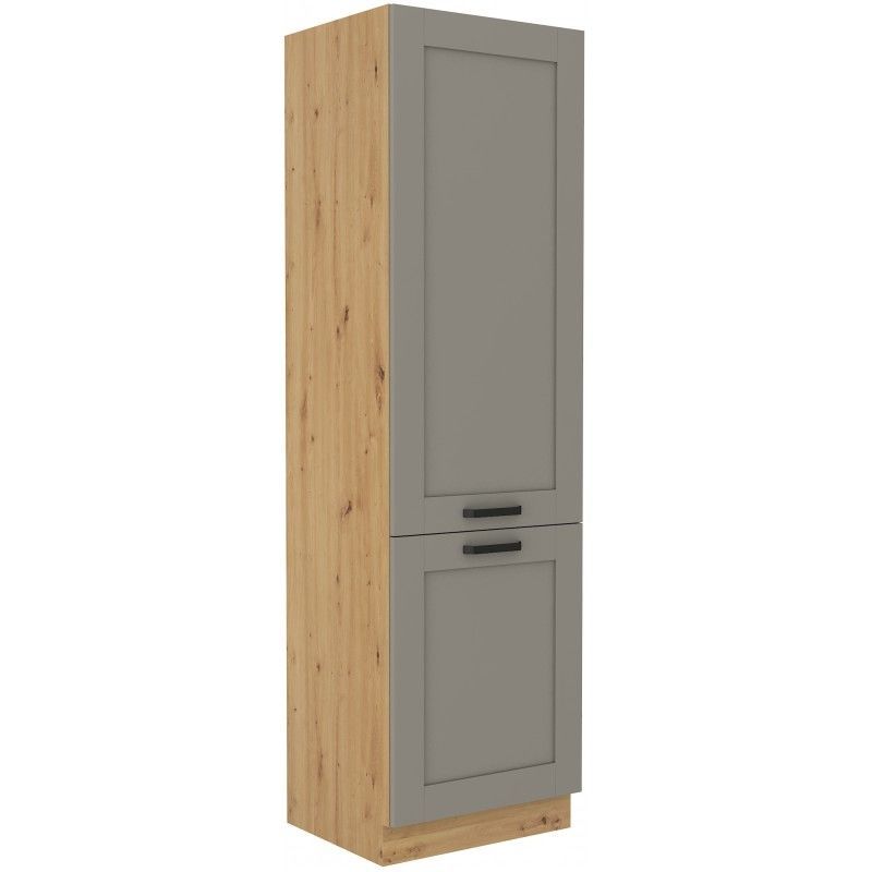 Vysoká potravinová skříň LUNNA SVĚTLE ŠEDÁ / ARTISAN 60 DK-210 2F