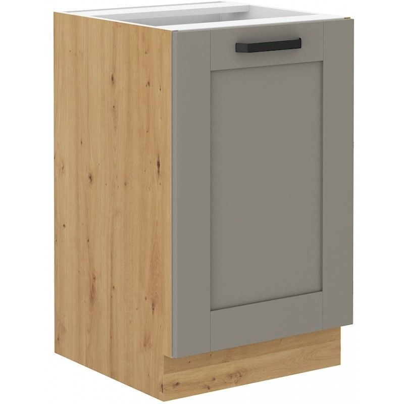 Spodní dřezová skříňka LUNNA SVĚTLE ŠEDÁ / ARTISAN 50 ZL 1F BB