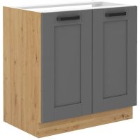 Spodní skříňka LUNNA TMAVĚ ŠEDÁ / ARTISAN 80 D 2F BB