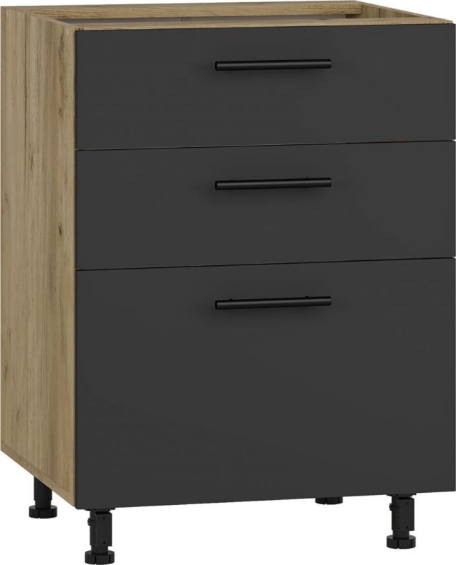 Spodní skříňka s šuplíky VENTO ANTRACYT D3S-60/82