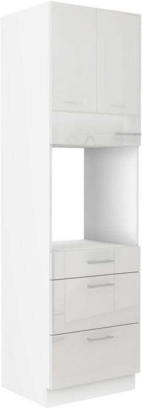 Vysoká skříň na vestavnou troubu LARA WHITE 60 DPS-210 3S 1F