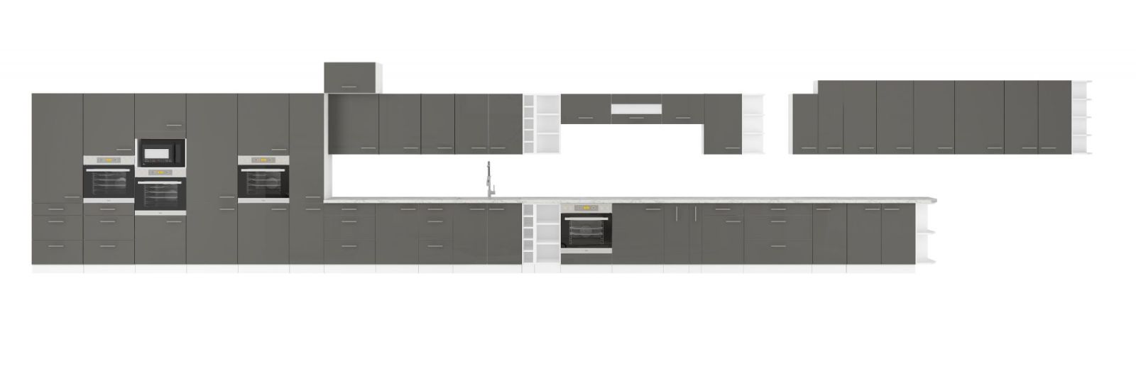 Potravinová skříň LARA GREY 60 DKS-210 3S 1F