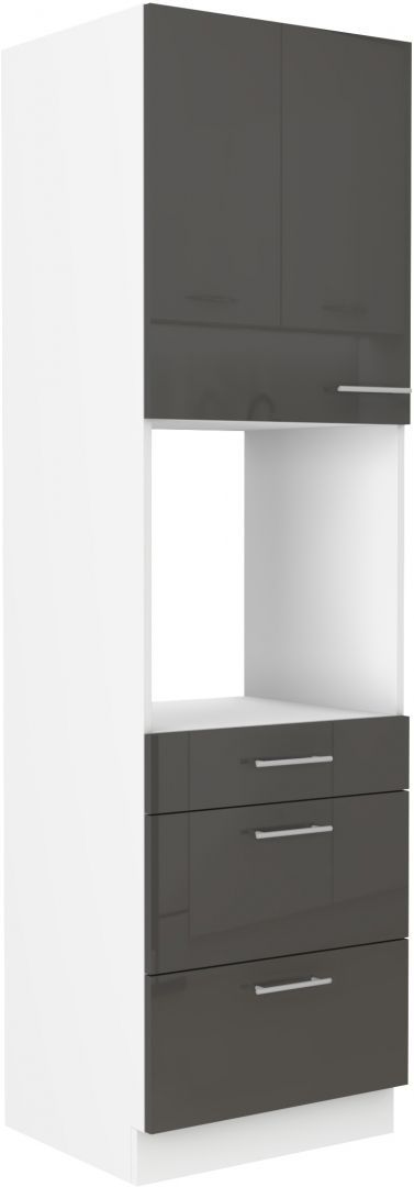 Vysoká skříň na vestavnou troubu LARA GREY 60 DPS-210 3S 1F