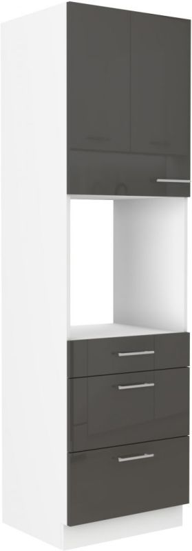 Vysoká skříň na vestavnou troubu LARA GREY 60 DPS-210 3S 1F