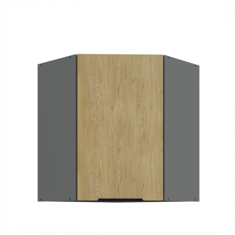 Horní rohová skříňka CREMONA ANTRACIT 60x60 GN-72 1F (45°)
