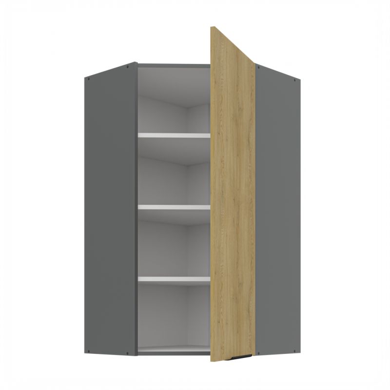 Horní rohová skříňka CREMONA ANTRACIT 60x60 GN-108 1F (45°)