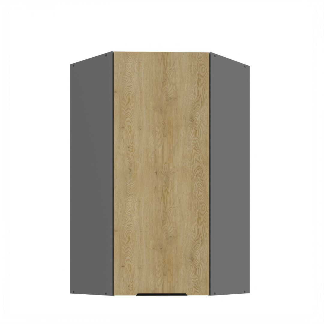 Horní rohová skříňka CREMONA ANTRACIT 60x60 GN-108 1F (45°)