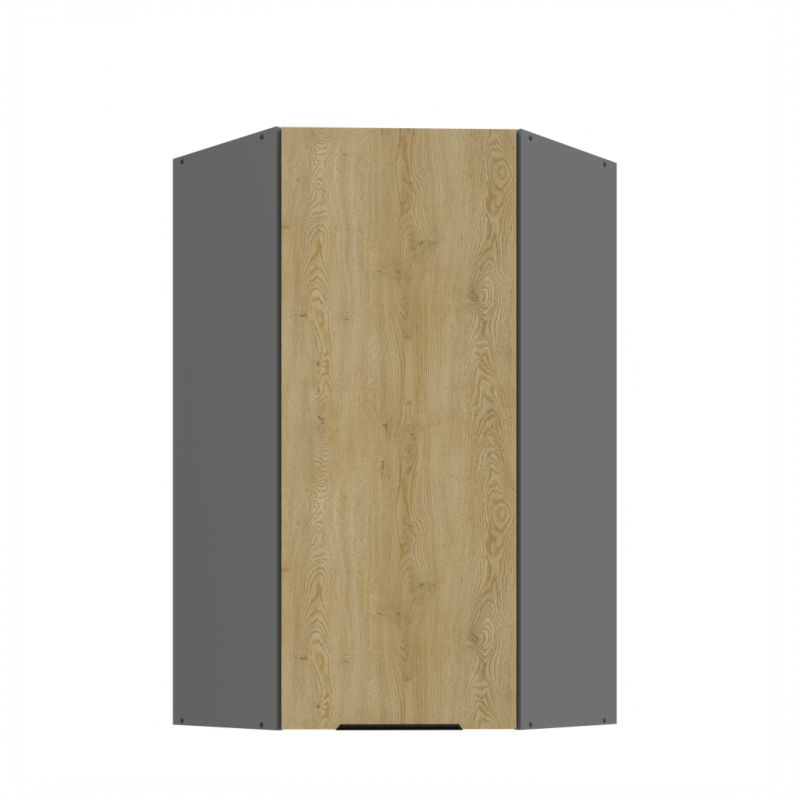 Horní rohová skříňka CREMONA ANTRACIT 60x60 GN-108 1F (45°)