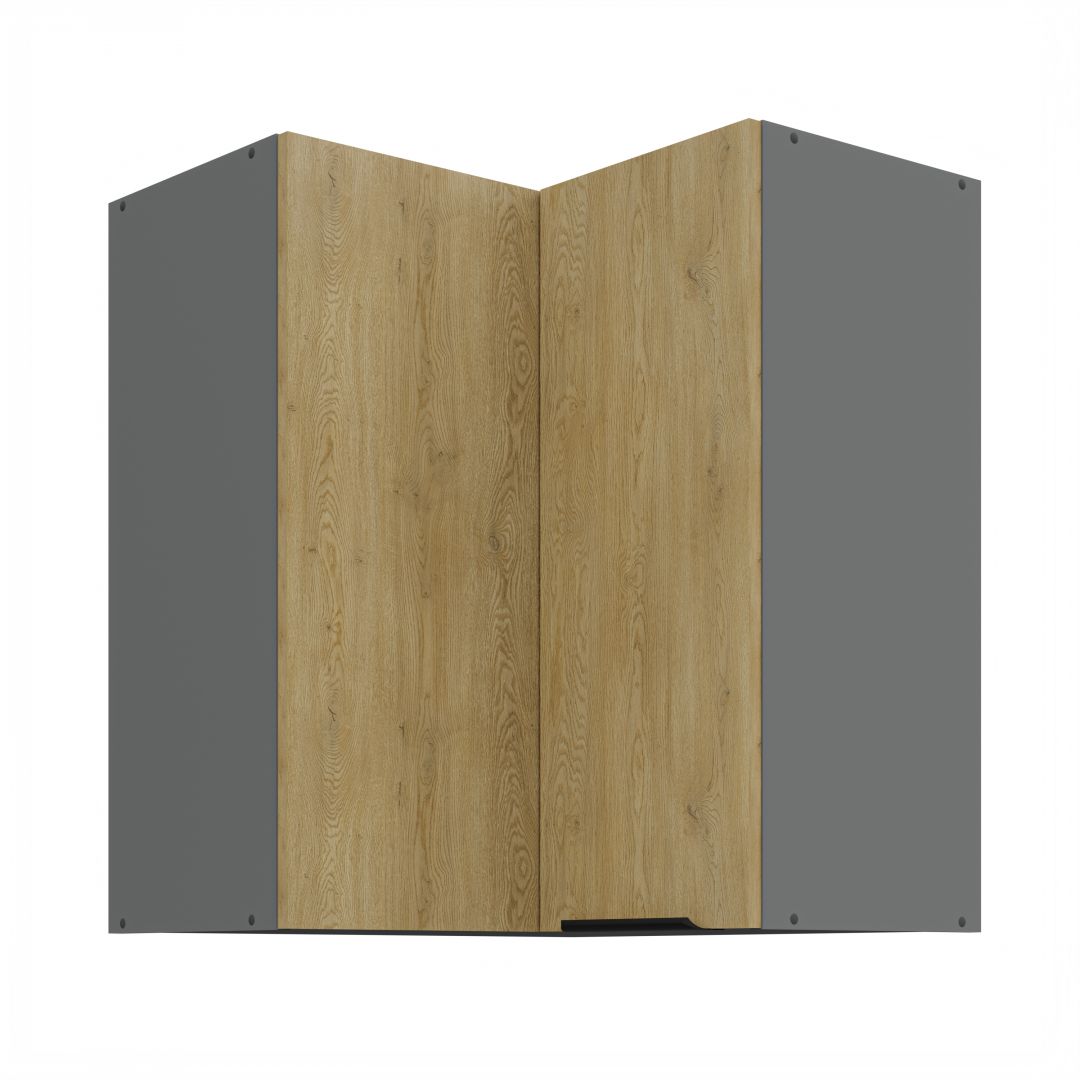 Horní rohová skříňka CREMONA ANTRACIT 60x60 GN-72 2F (90°)