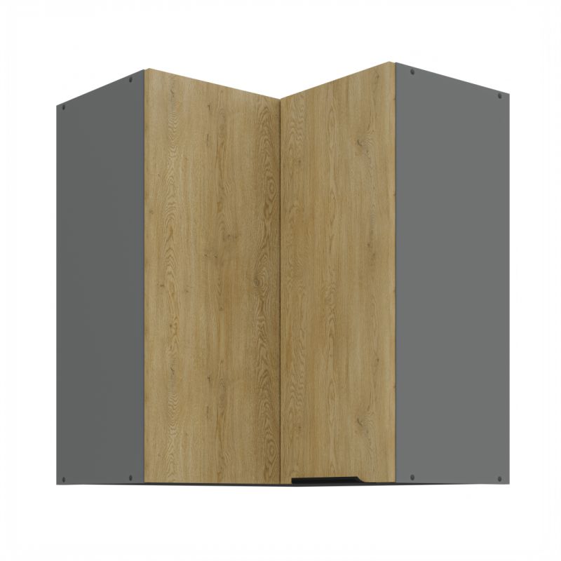 Horní rohová skříňka CREMONA ANTRACIT 60x60 GN-72 2F (90°)