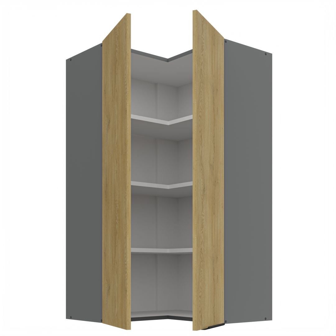 Horní rohová skříňka CREMONA ANTRACIT 60x60 GN-108 2F (90°)