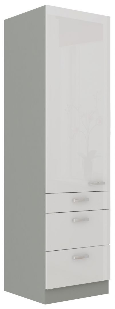Vysoká skříň se zásuvkami BIANCA 60 DKS-210 3S 1F