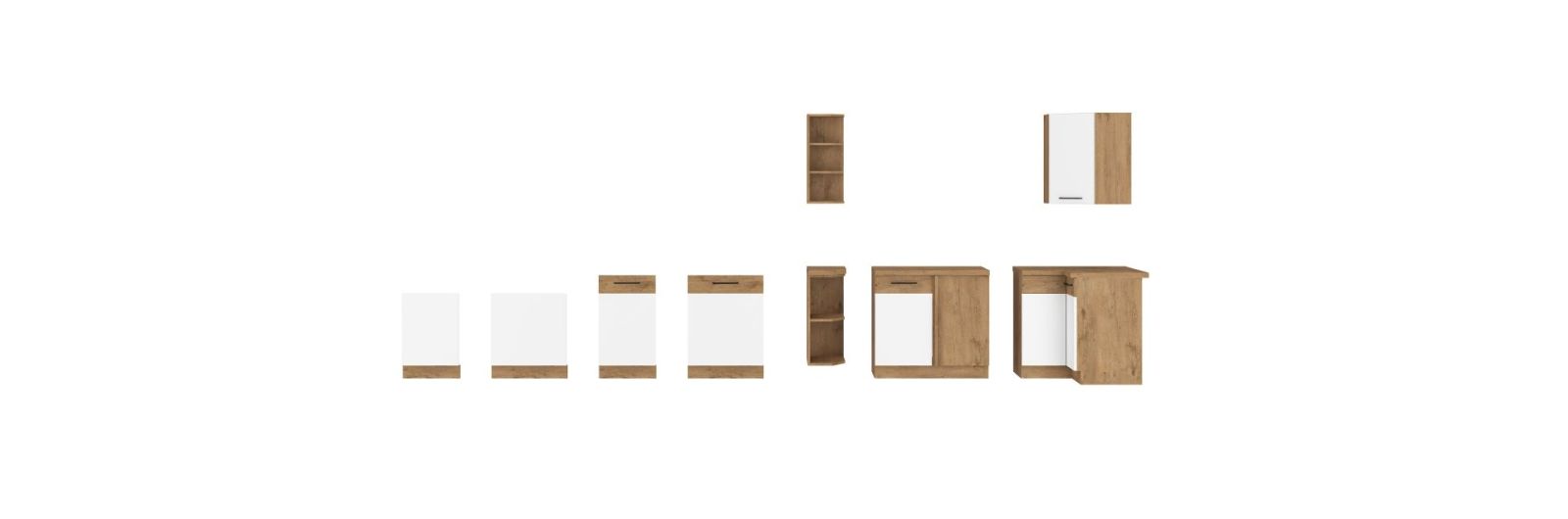 Spodní skříňka rohová VIGGO BÍLÁ 90x90 ND 1F BB