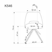 Jídelní židle K546 hořčicová