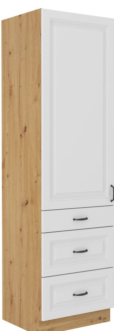 Vysoká skříň se zásuvkami STILLO BÍLÁ / ARTISAN 60 DKS-210 3S 1F