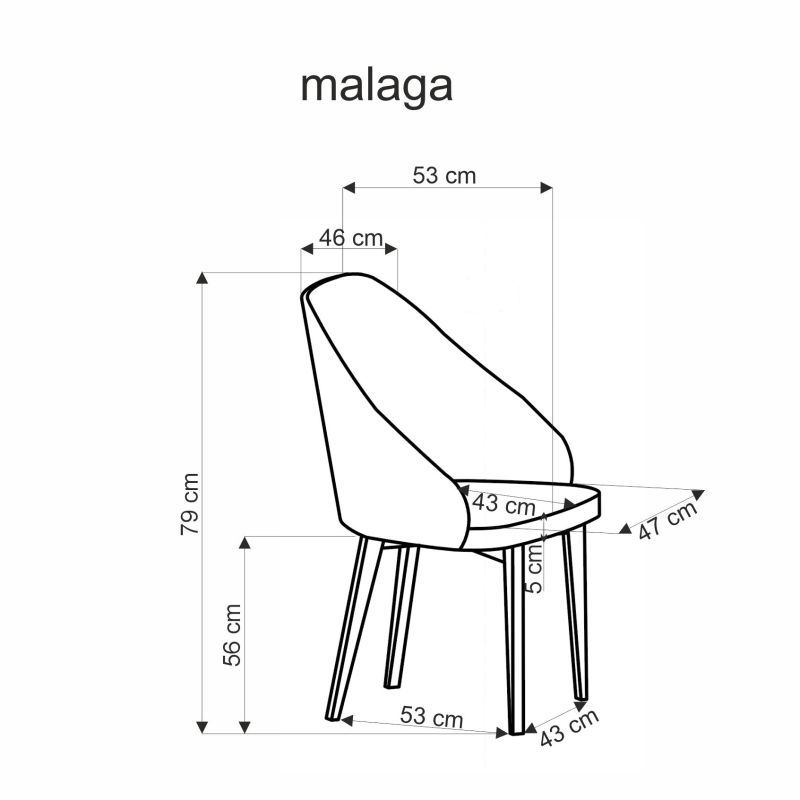 Jídelní židle MALAGA šedá